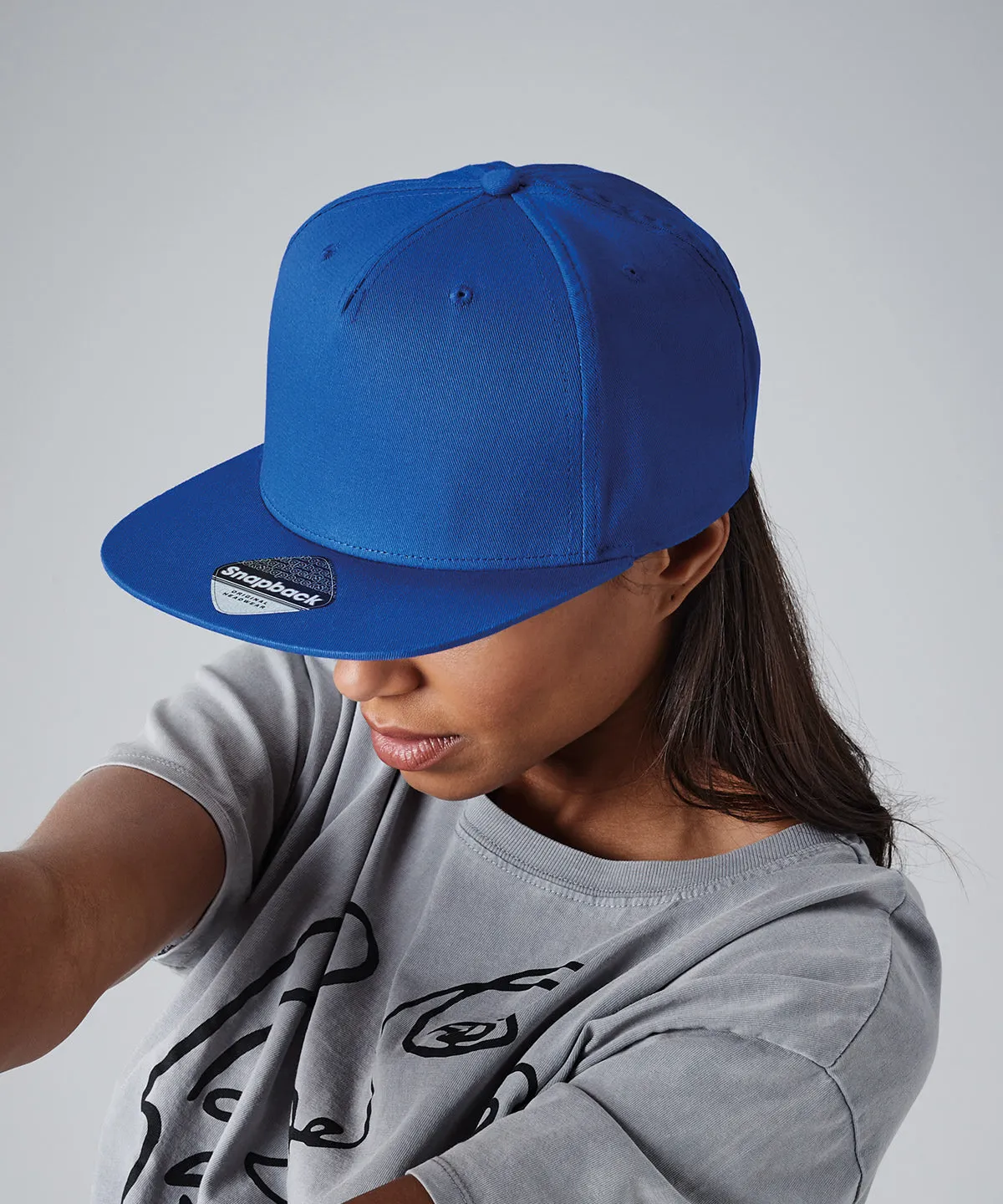 5-panel snapback rapper cap | Bright Royal