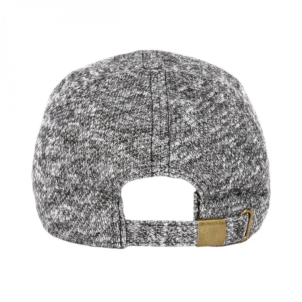 6 Panel Low Profile Soft Marled Cotton Curved Visor Baseball Cap with Buckle Back Closure