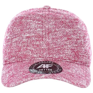 6 Panel Low Profile Soft Marled Cotton Curved Visor Baseball Cap with Buckle Back Closure