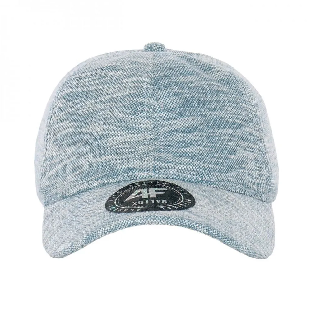 6 Panel Low Profile YZ Woven Cotton Curved Visor Baseball Cap with Buckle Strapback Closure