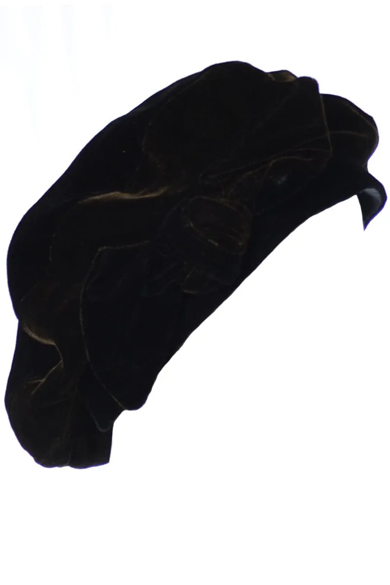 Abigail Aldridge New York Designer Vintage Beret Hat Velvet