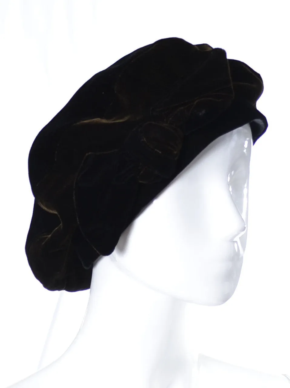 Abigail Aldridge New York Designer Vintage Beret Hat Velvet