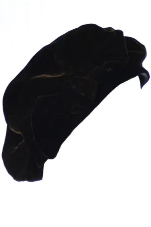 Abigail Aldridge New York Designer Vintage Beret Hat Velvet