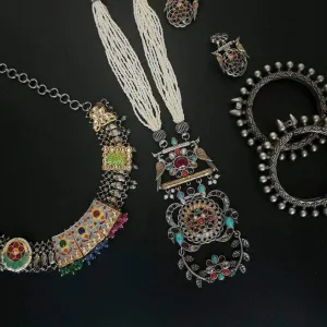 Alicia Dual Tone Necklace Set