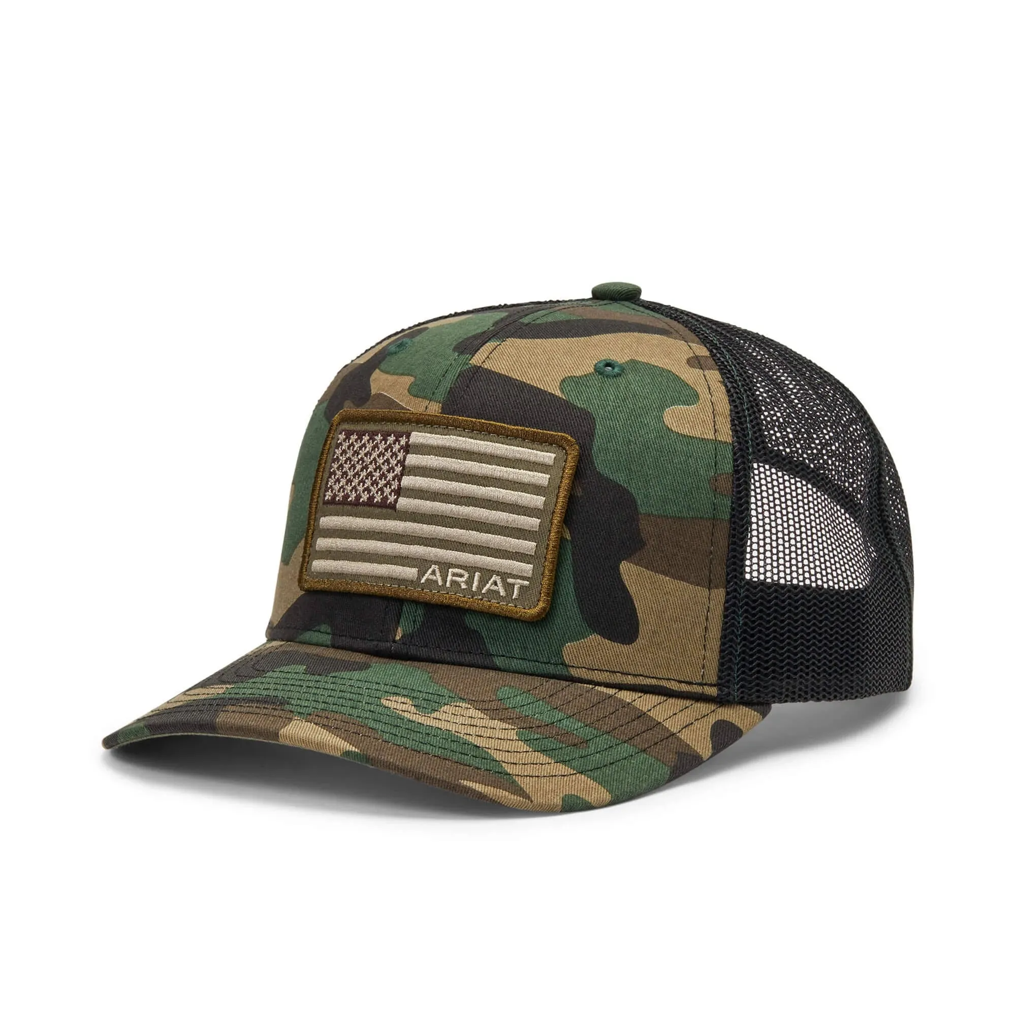 Ariat Men's USA Flag Patch Camo Baseball Cap