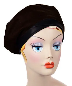 Beret, Reversible -  Velvet in Chocolate (SOLD OUT)