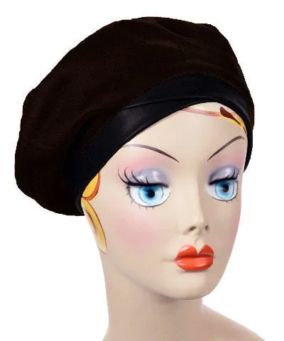 Beret, Reversible -  Velvet in Chocolate (SOLD OUT)