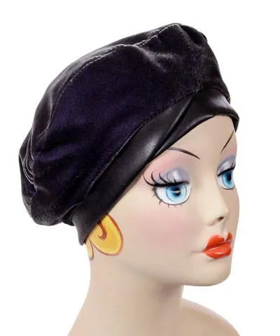 Beret, Reversible -  Velvet in Smoky Quartz (One Medium Left!)