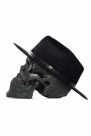 BILLY BONES CLUB WIDE BRIM FEDORA - BLACK WOLF