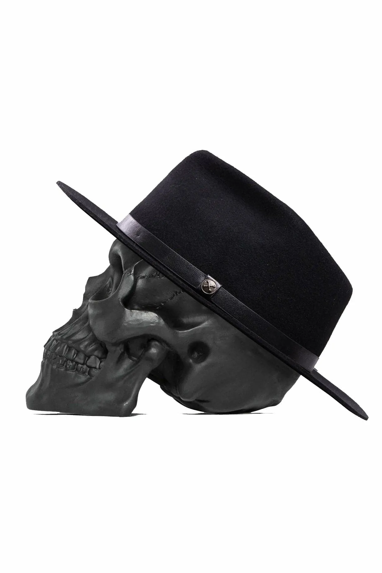 BILLY BONES CLUB WIDE BRIM FEDORA - BLACK WOLF