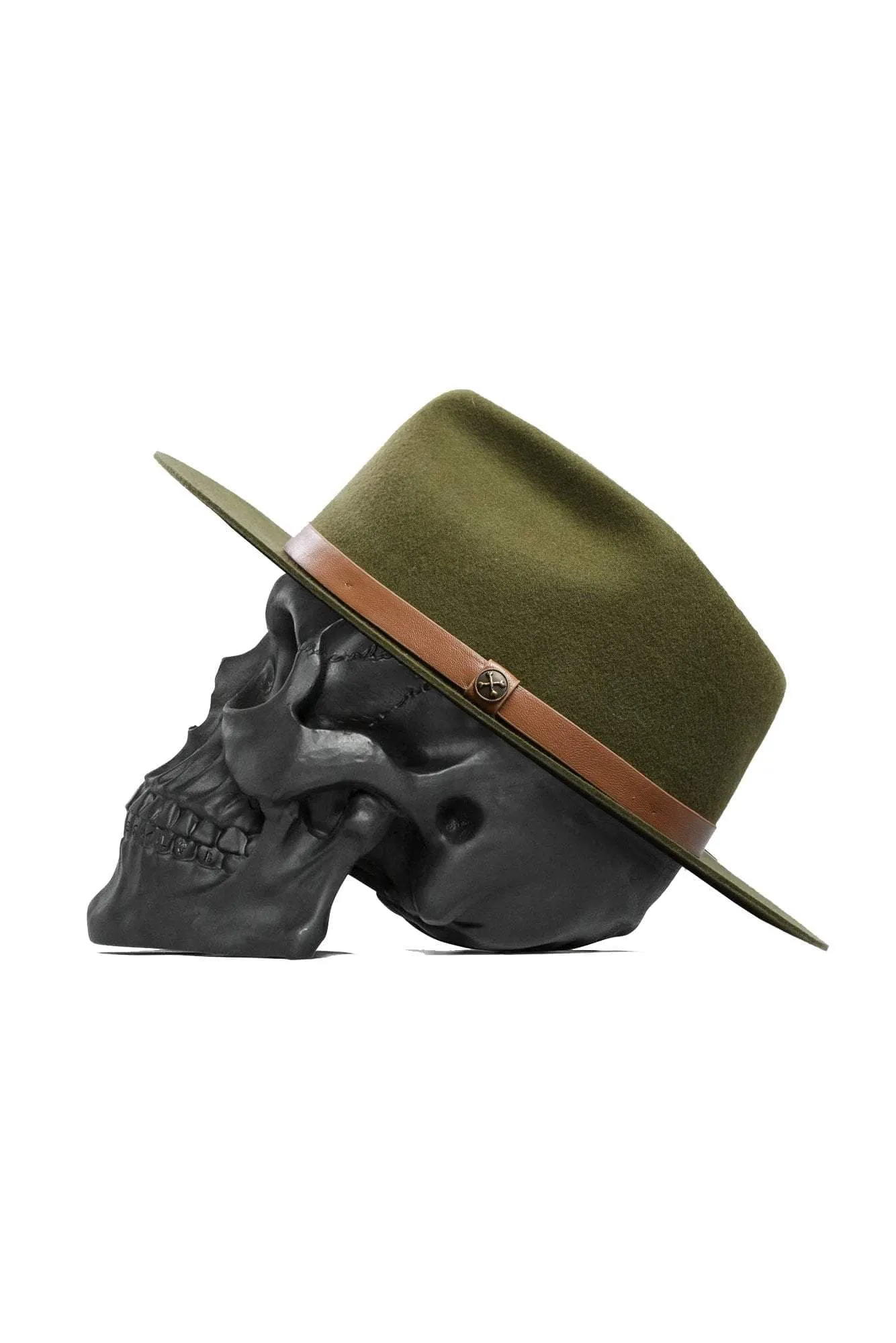 BILLY BONES CLUB WIDE BRIM FEDORA - GREENED OUT