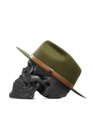 BILLY BONES CLUB WIDE BRIM FEDORA - GREENED OUT