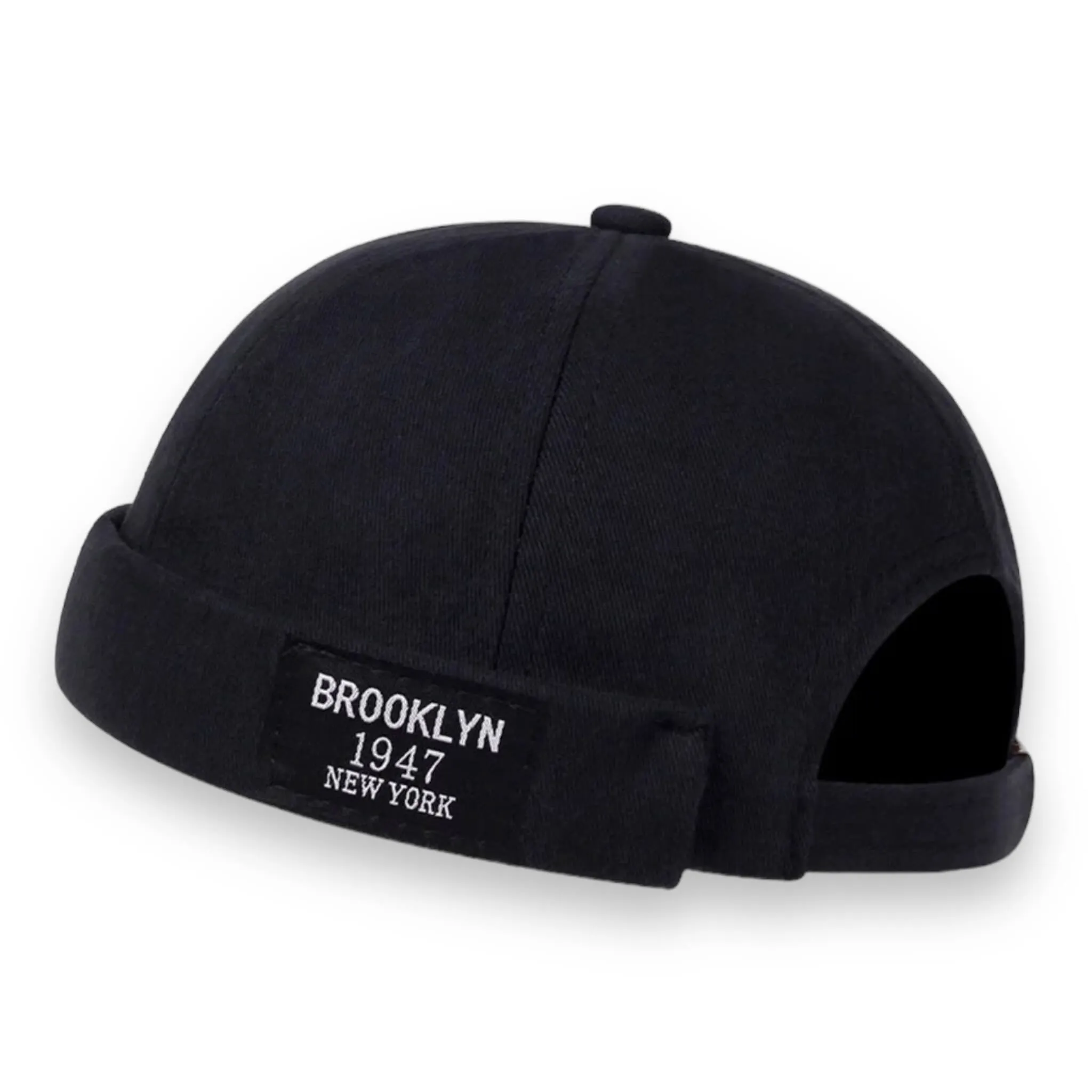 Black Docker Cotton Beanie Hat