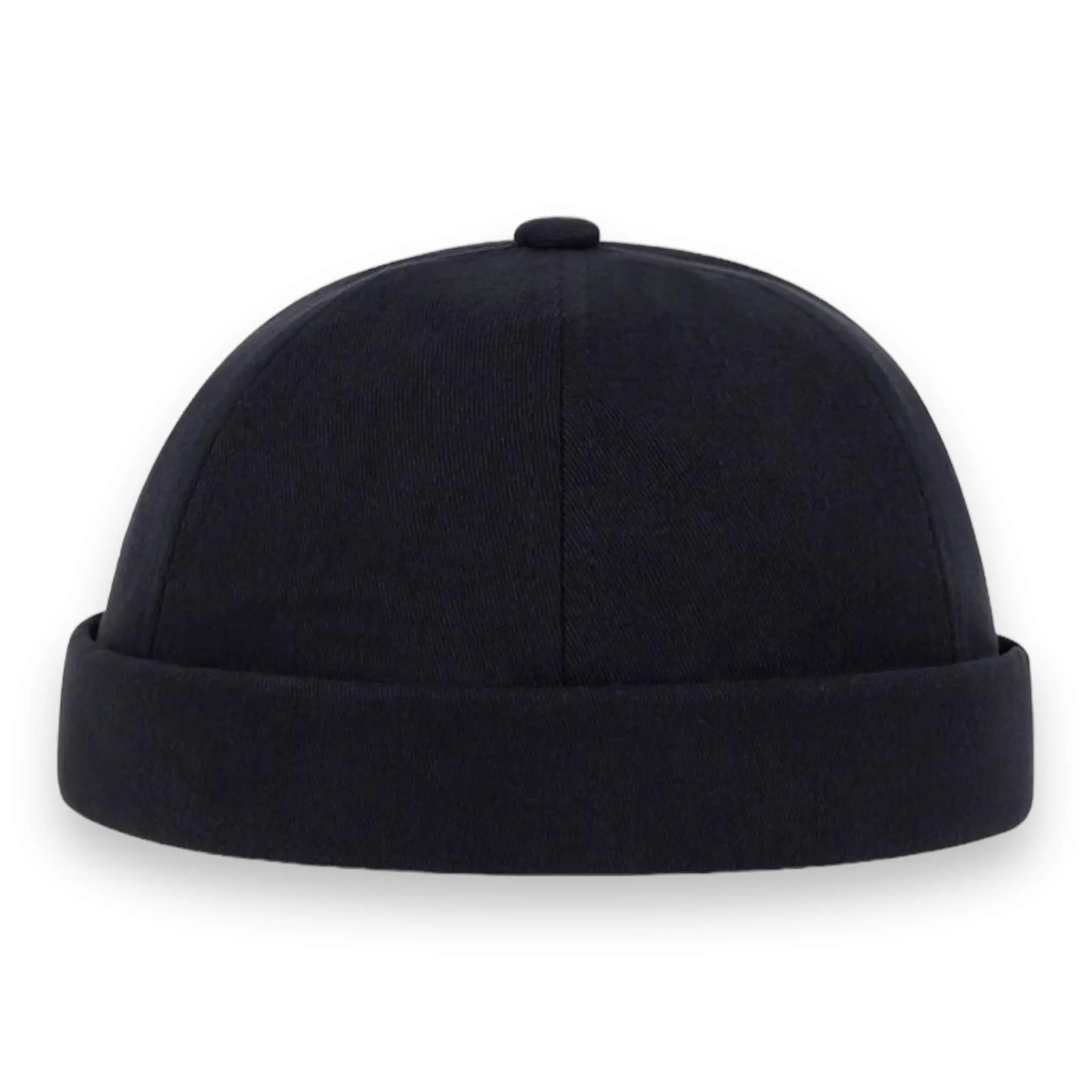 Black Docker Cotton Beanie Hat