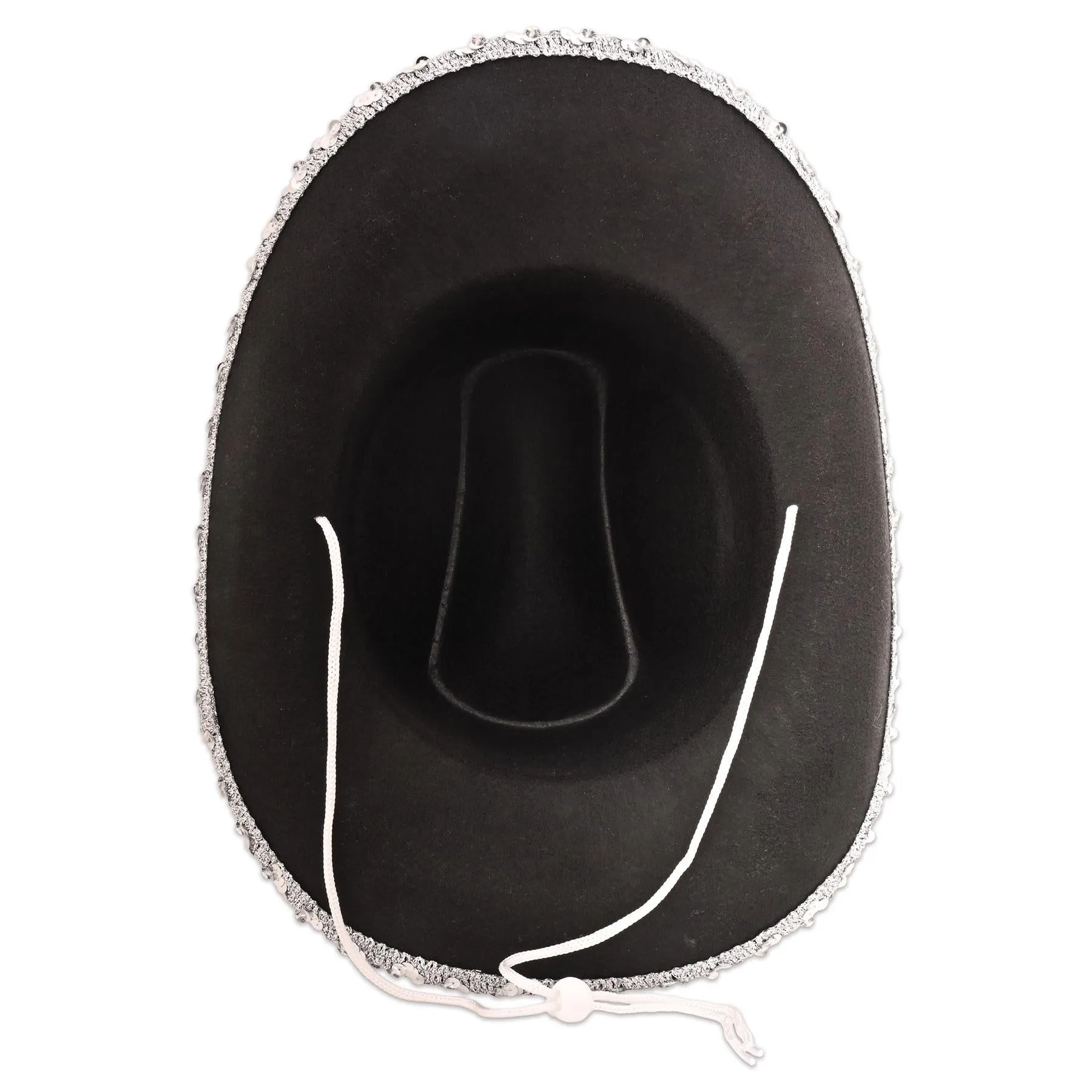 Black Felt Cowgirl Hat with Gemstones (6 Per Case)