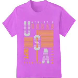Bold Athletic Urban Typography Heat Transfer Print