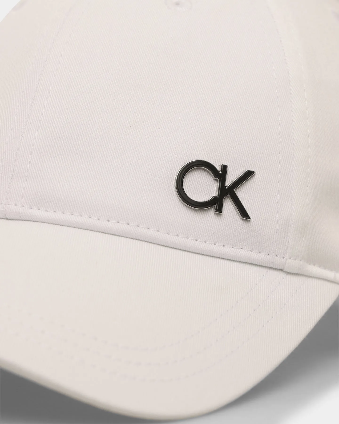 Calvin Klein CK Metal Baseball Cap Bright White