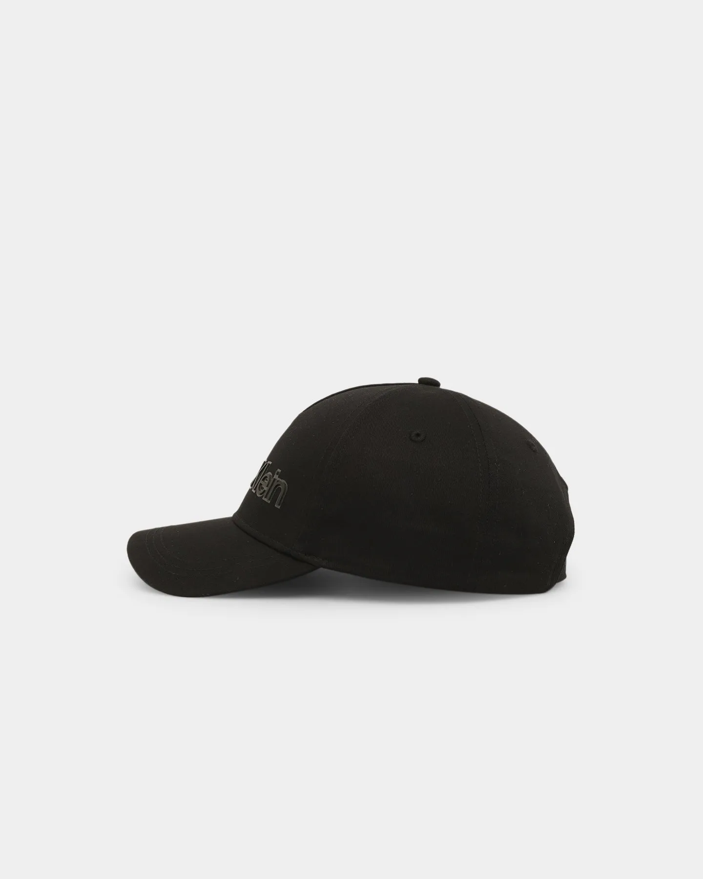 Calvin Klein Leather Lettering Baseball Cap Ck Black