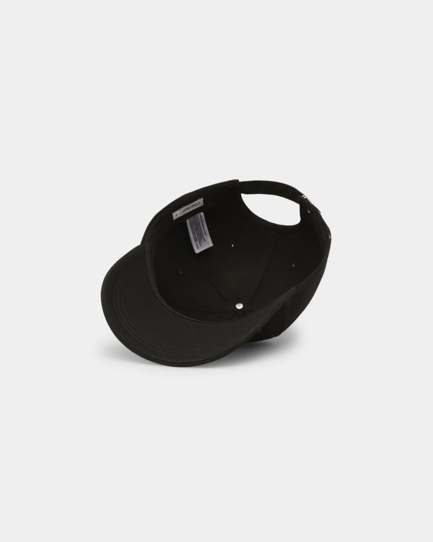 Calvin Klein Leather Lettering Baseball Cap Ck Black