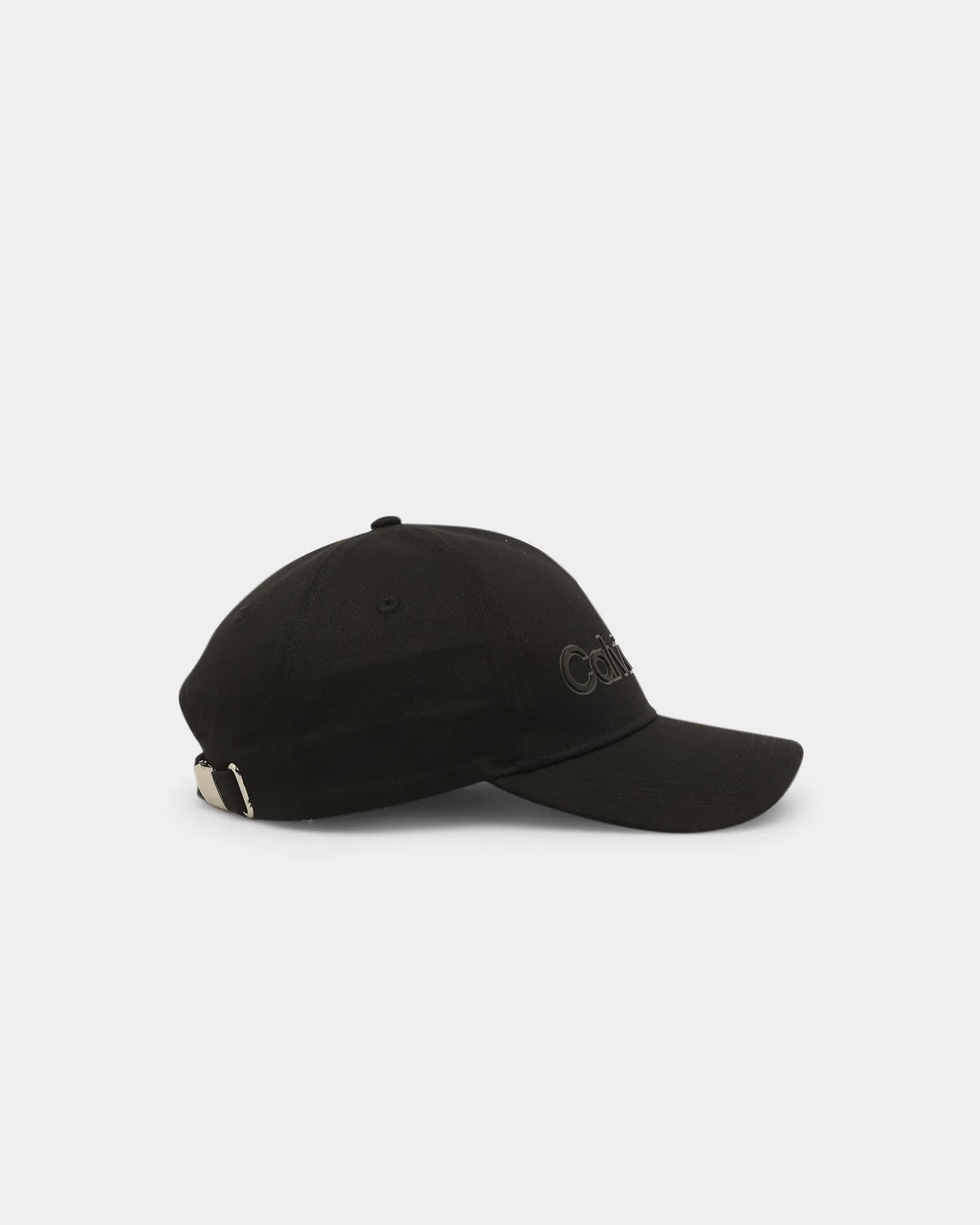 Calvin Klein Leather Lettering Baseball Cap Ck Black