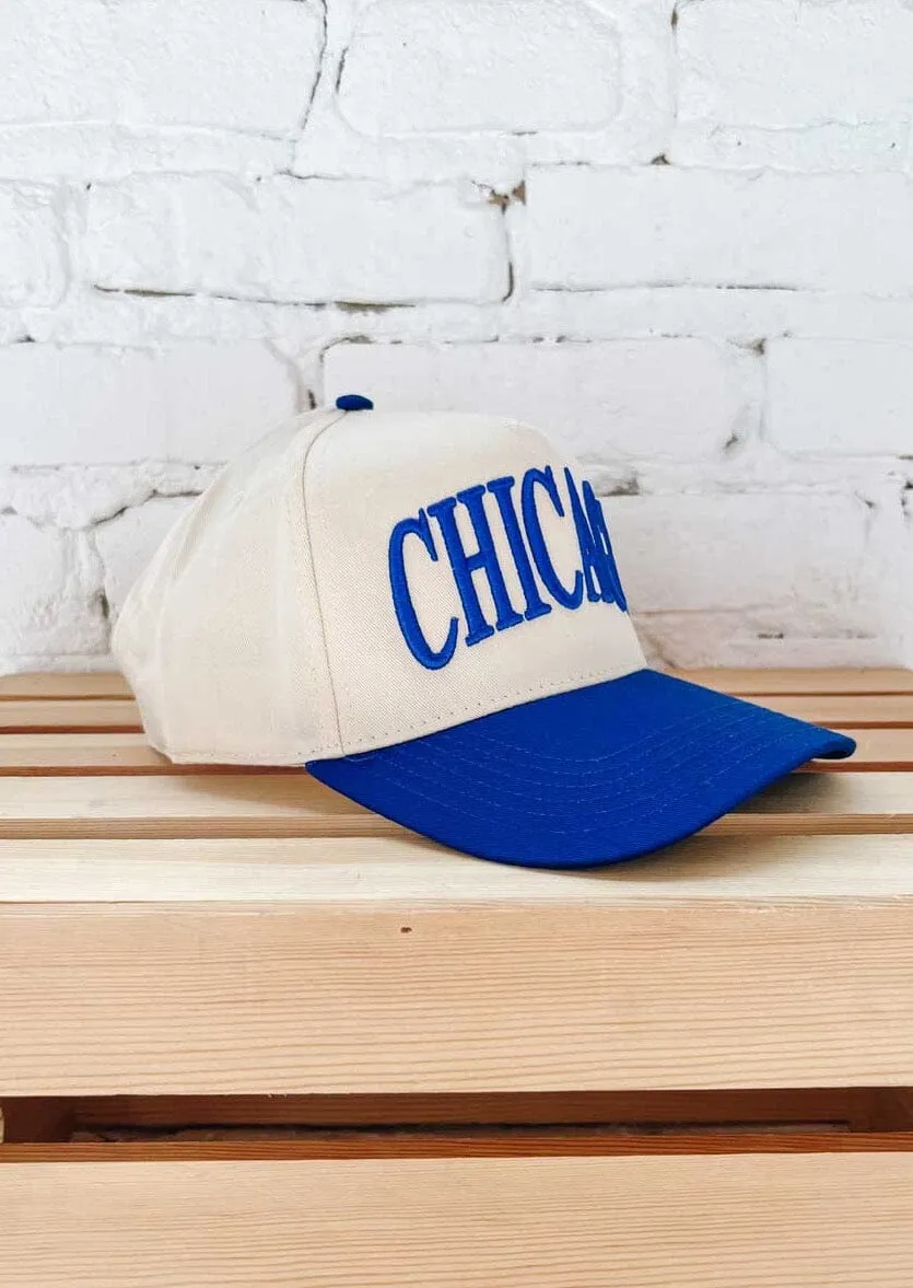 Chicago Puff Baseball Cap - Royal Blue