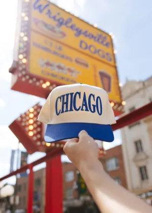 Chicago Puff Baseball Cap - Royal Blue