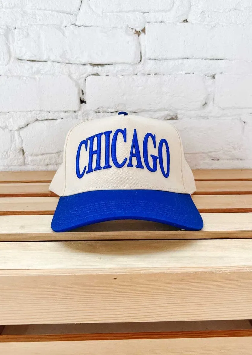 Chicago Puff Baseball Cap - Royal Blue
