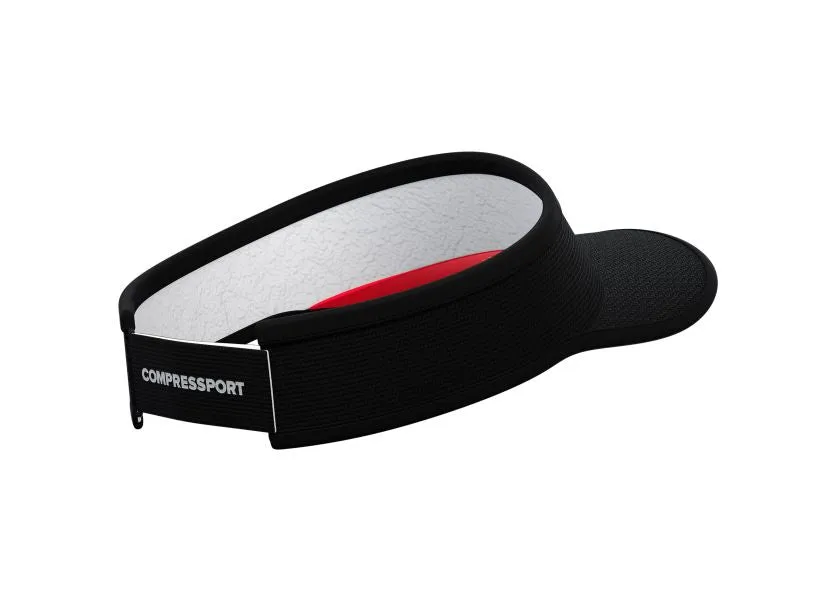Compressport Unisex's Running Visor Black/Red - CU00054B_906_0TU