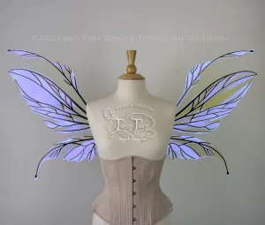 Datura Iridescent Convertible Fairy Wings in Ultraviolet with Black Veins, Ready to Ship