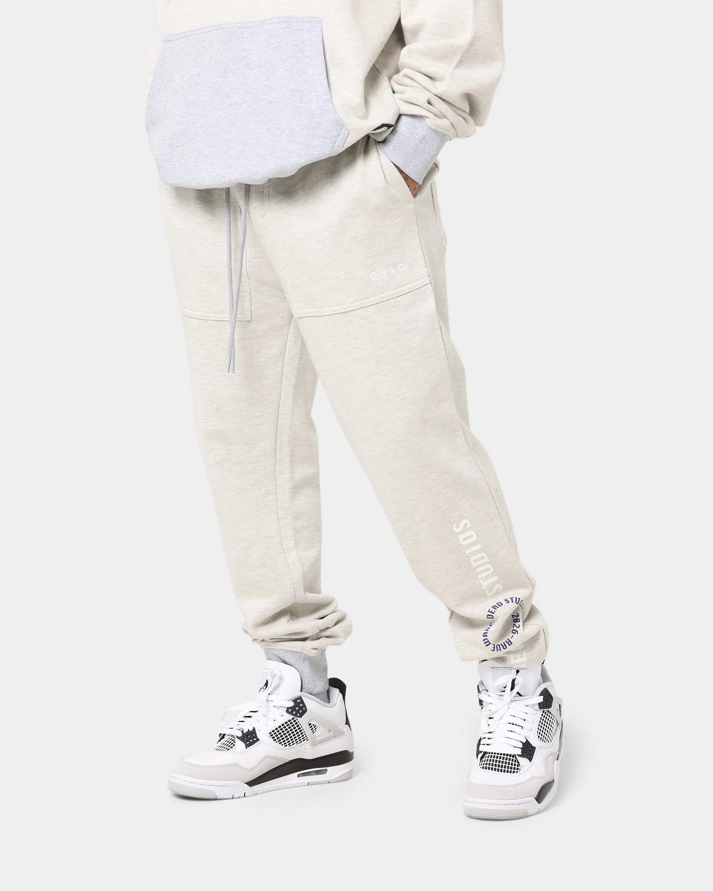 Dead Studios Two Tone Trackpants Oatmeal Marle