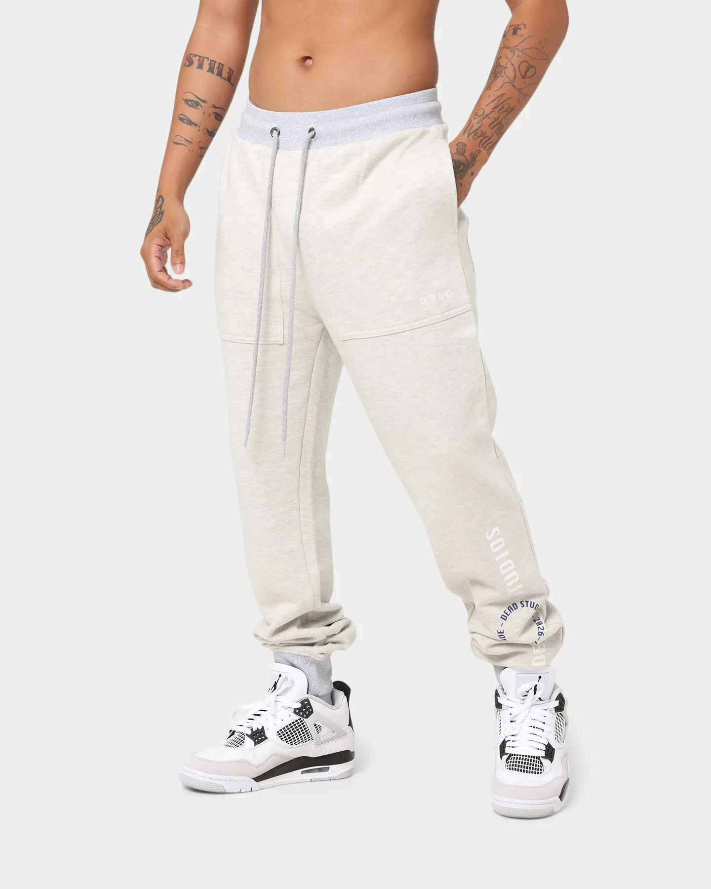 Dead Studios Two Tone Trackpants Oatmeal Marle