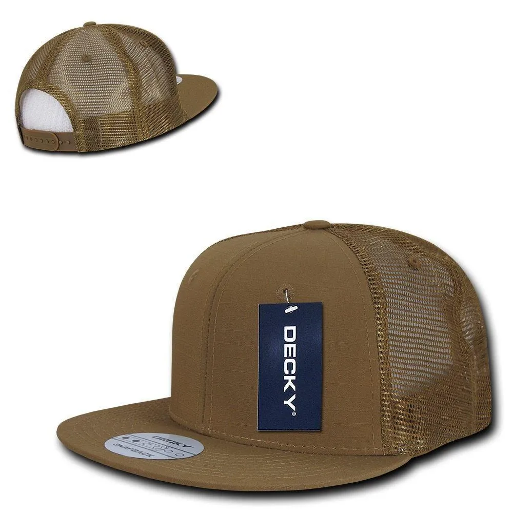 Decky Military Army Camo Acu Ripstop Flat Bill Trucker Cotton Hats Caps