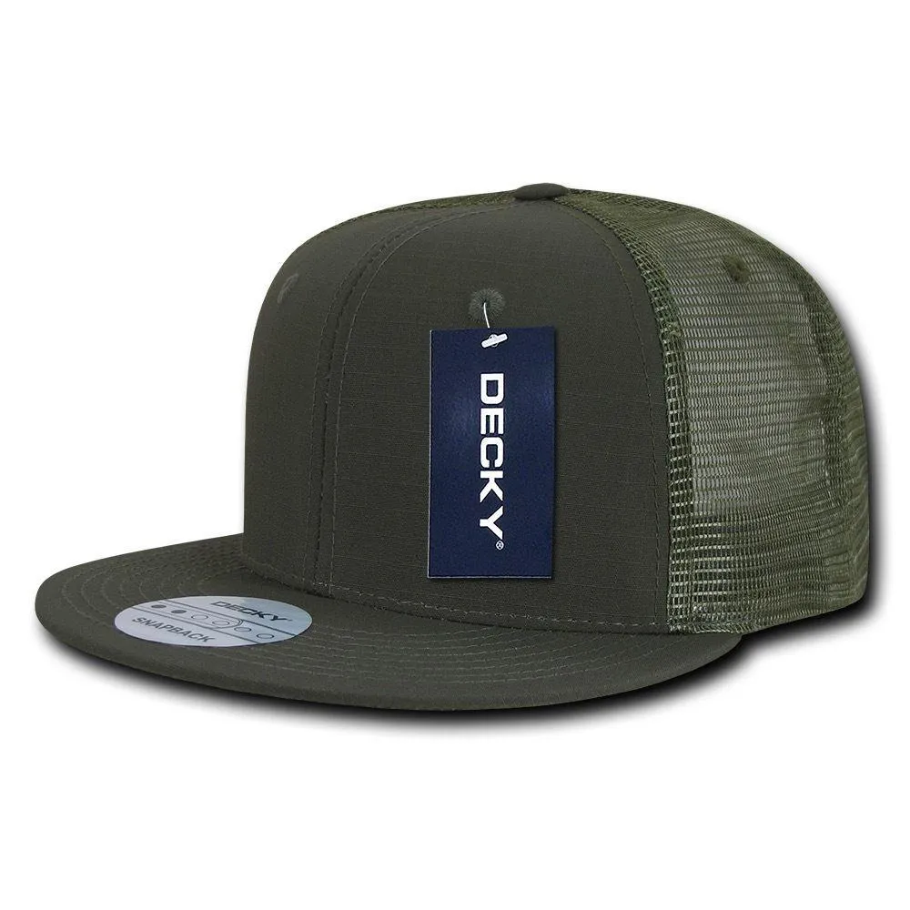Decky Military Army Camo Acu Ripstop Flat Bill Trucker Cotton Hats Caps
