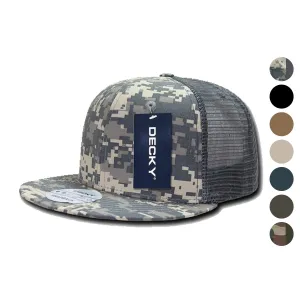 Decky Military Army Camo Acu Ripstop Flat Bill Trucker Cotton Hats Caps