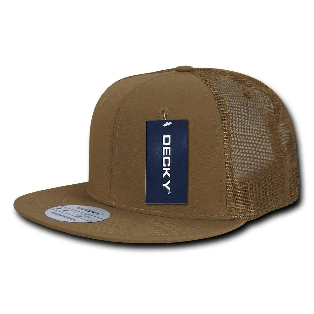 Decky Military Army Camo Acu Ripstop Flat Bill Trucker Cotton Hats Caps