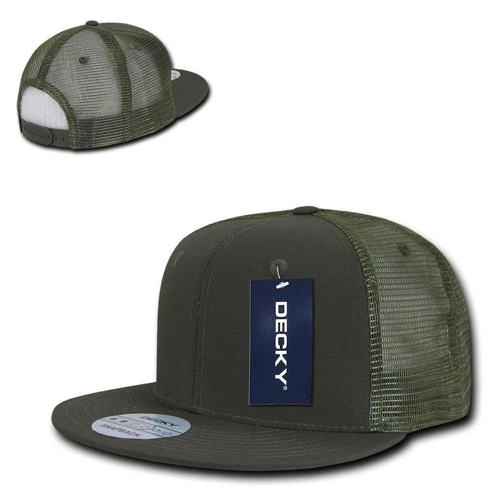 Decky Military Army Camo Acu Ripstop Flat Bill Trucker Cotton Hats Caps