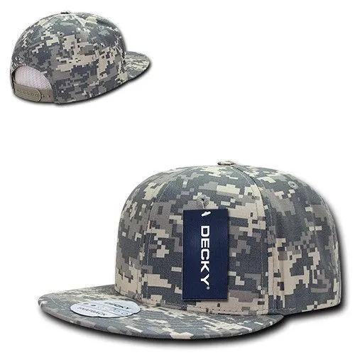 Decky Ripstop Snapbacks Retro Flat Bill Baseball Hats Caps Unisex