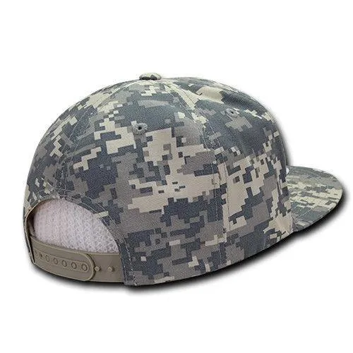 Decky Ripstop Snapbacks Retro Flat Bill Baseball Hats Caps Unisex
