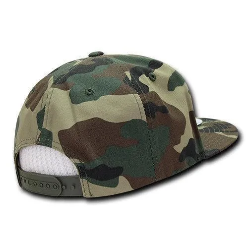 Decky Ripstop Snapbacks Retro Flat Bill Baseball Hats Caps Unisex