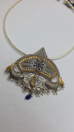 Dual Tone Hasli Necklace