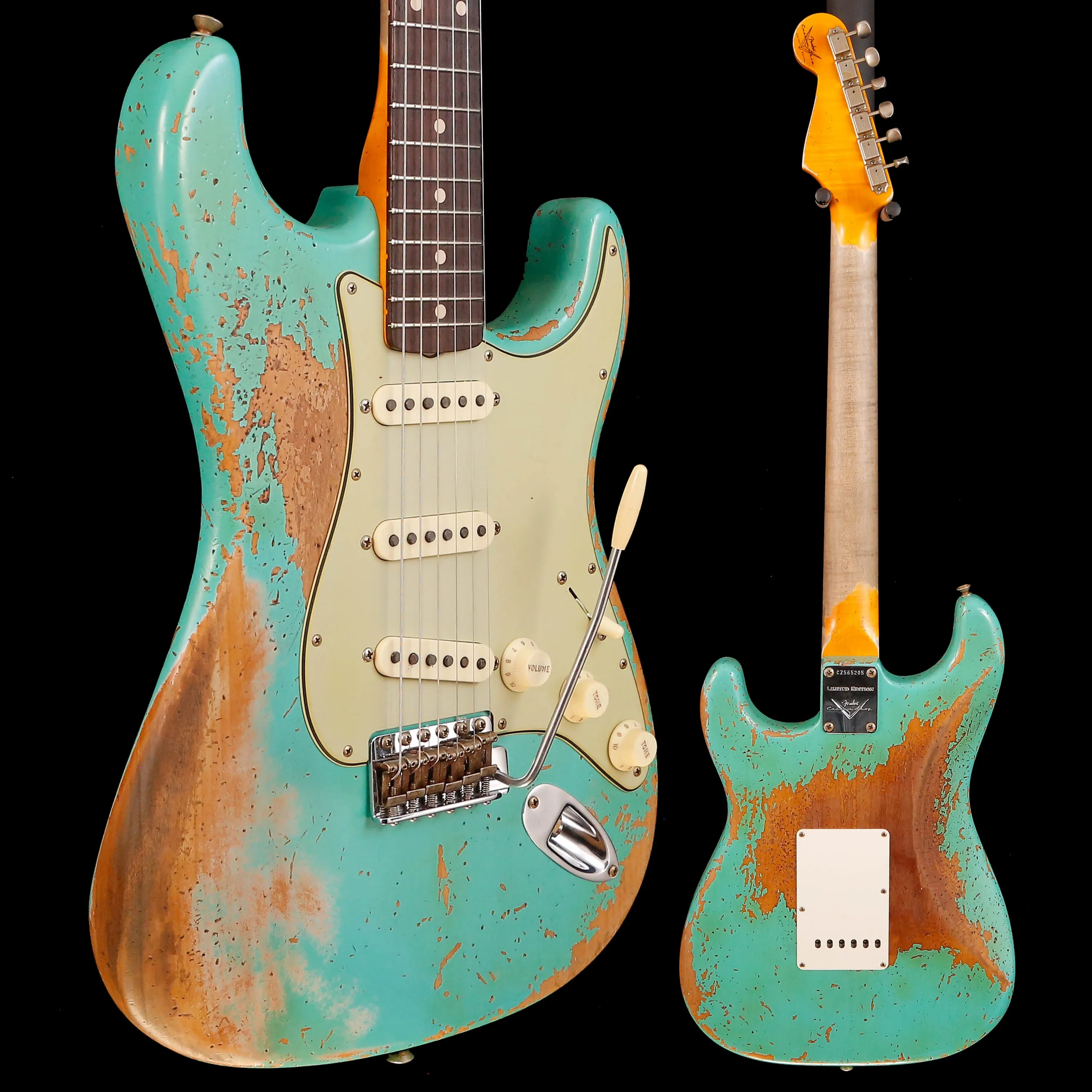 Fender Custom Shop 1960 Dual-Mag II Stratocaster Super Heavy Relic, Sfm Green 7lbs 9.1oz
