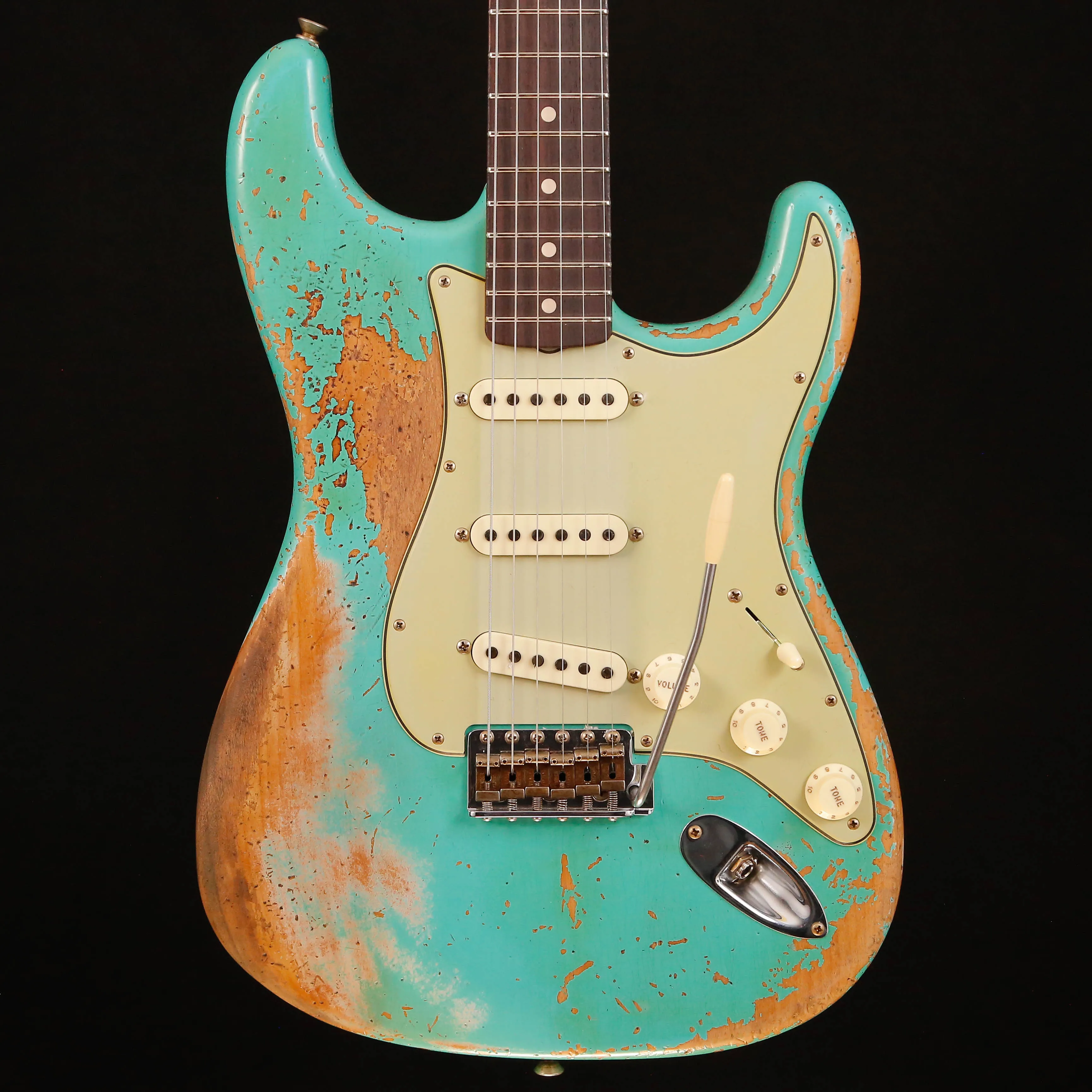 Fender Custom Shop 1960 Dual-Mag II Stratocaster Super Heavy Relic, Sfm Green 7lbs 9.1oz