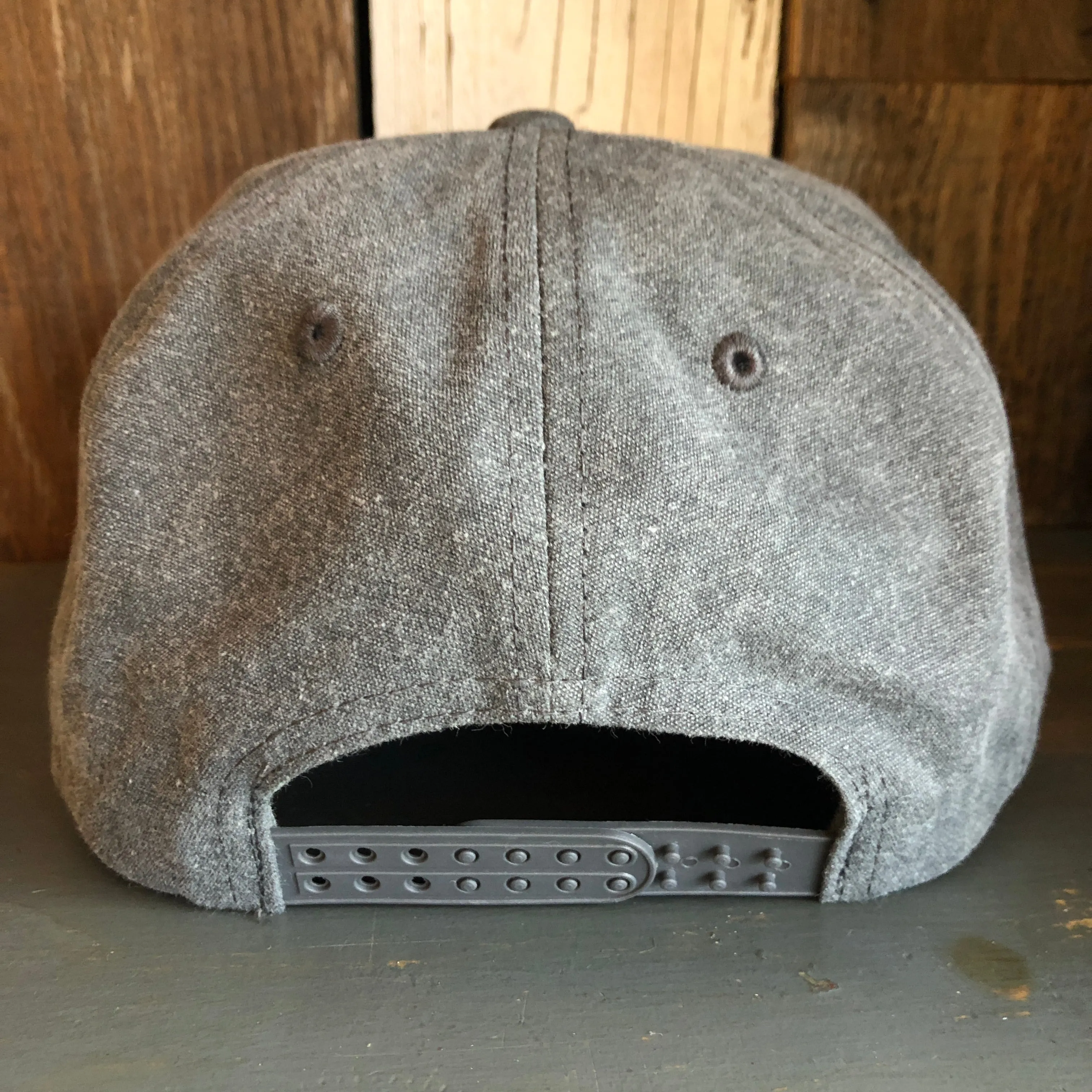 Hermosa Beach OCEAN DRIVE 5 panel Stone Washed Canvas 2-Tone - Charcoal/White Braid