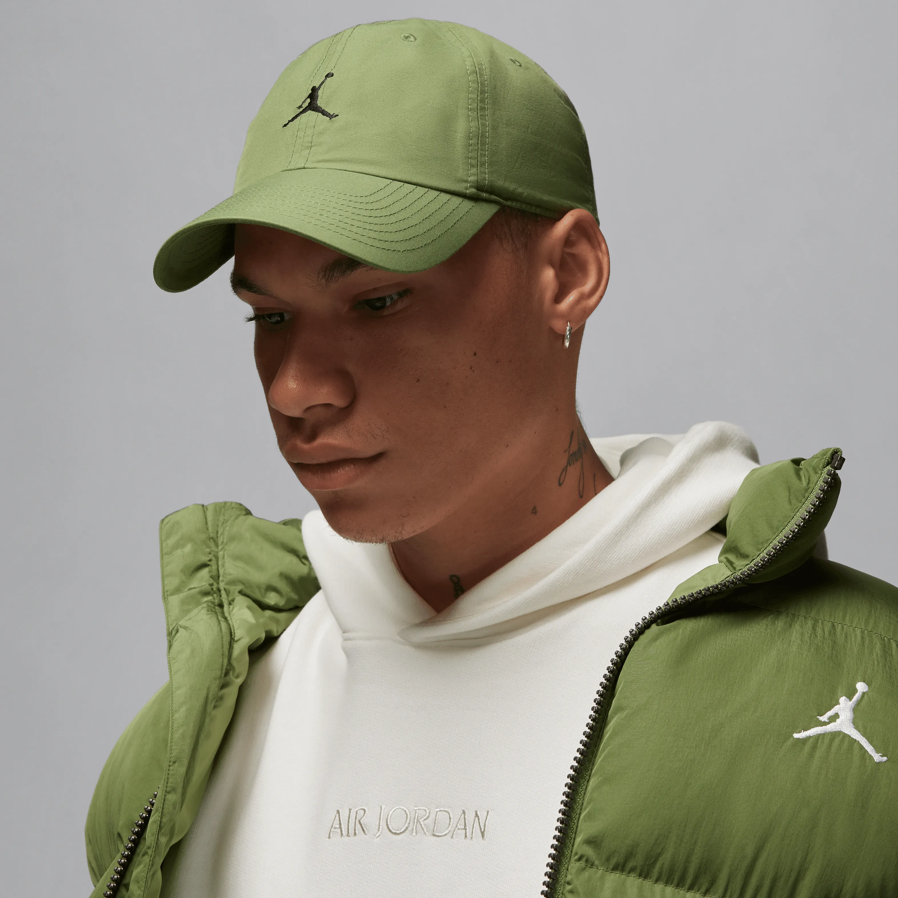 Jordan - Accessories - Jumpman Club Dad Hat - Olive/Black