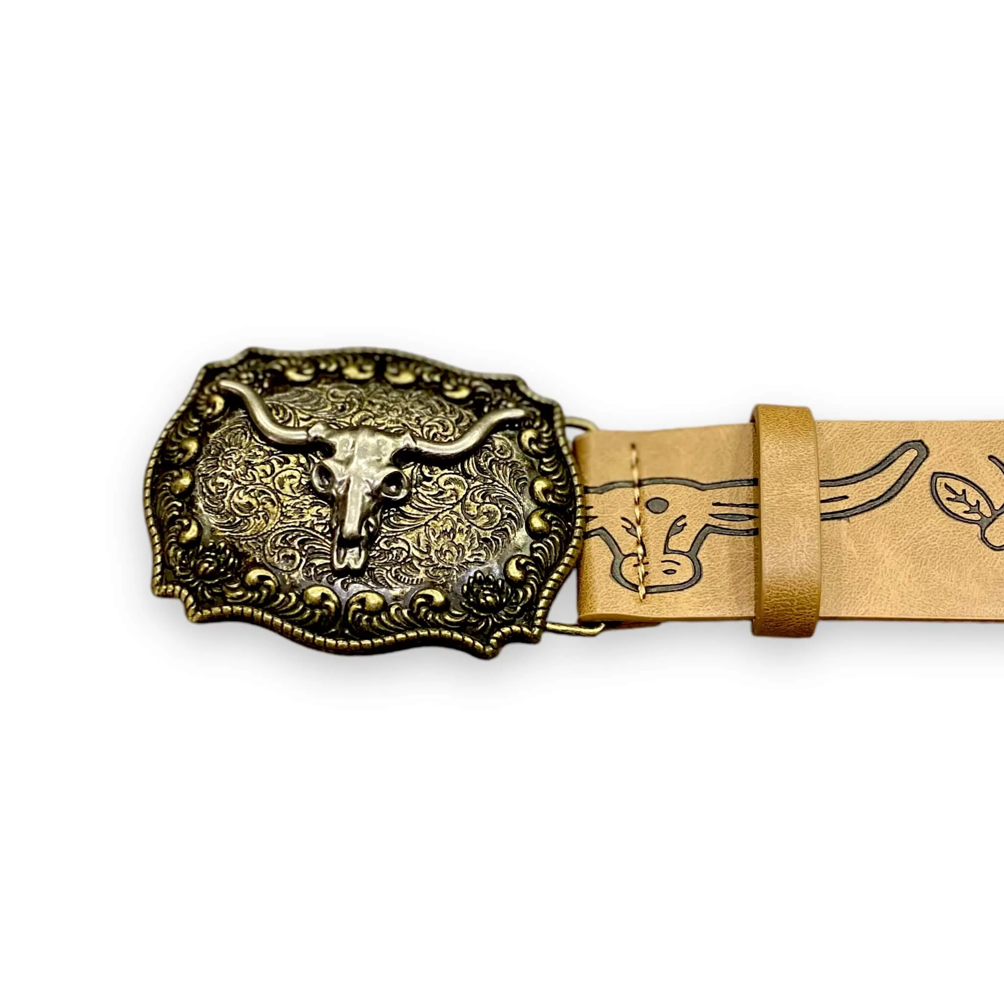 Long Horn Bull Cowgirl Belt