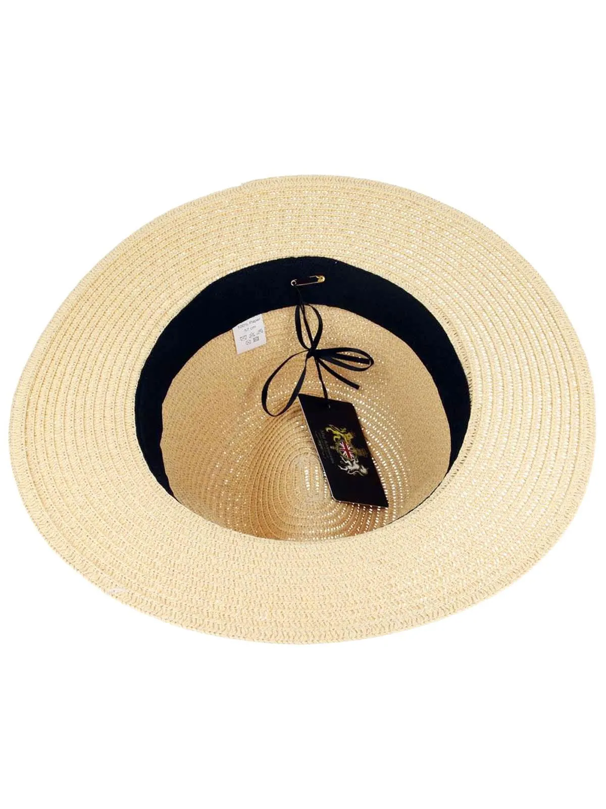 Mens Summer Vintage Style Straw Fedora Hat