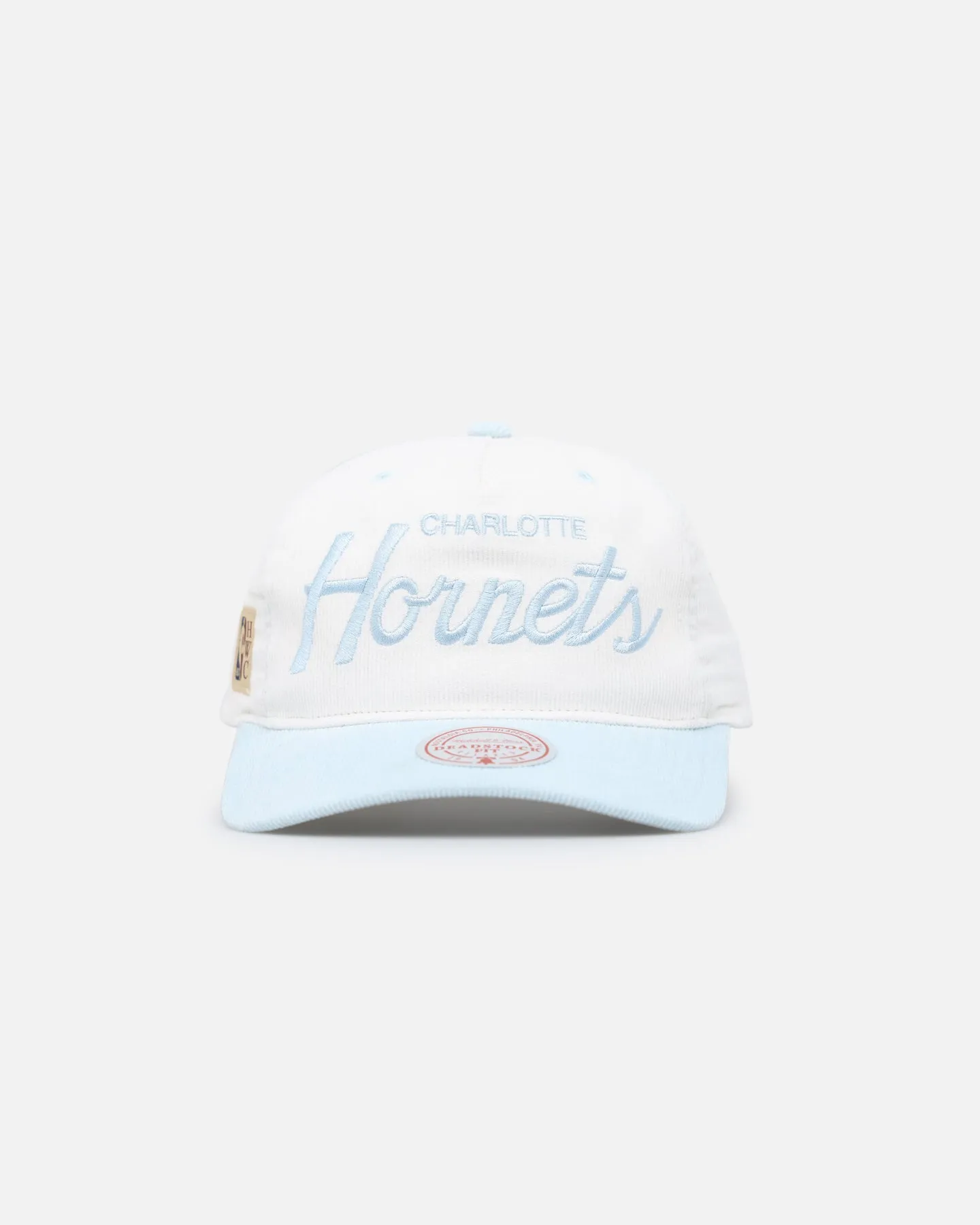 Mitchell & Ness Charlotte Hornets Pastel Corduroy Snapback White Cream/Light Blue