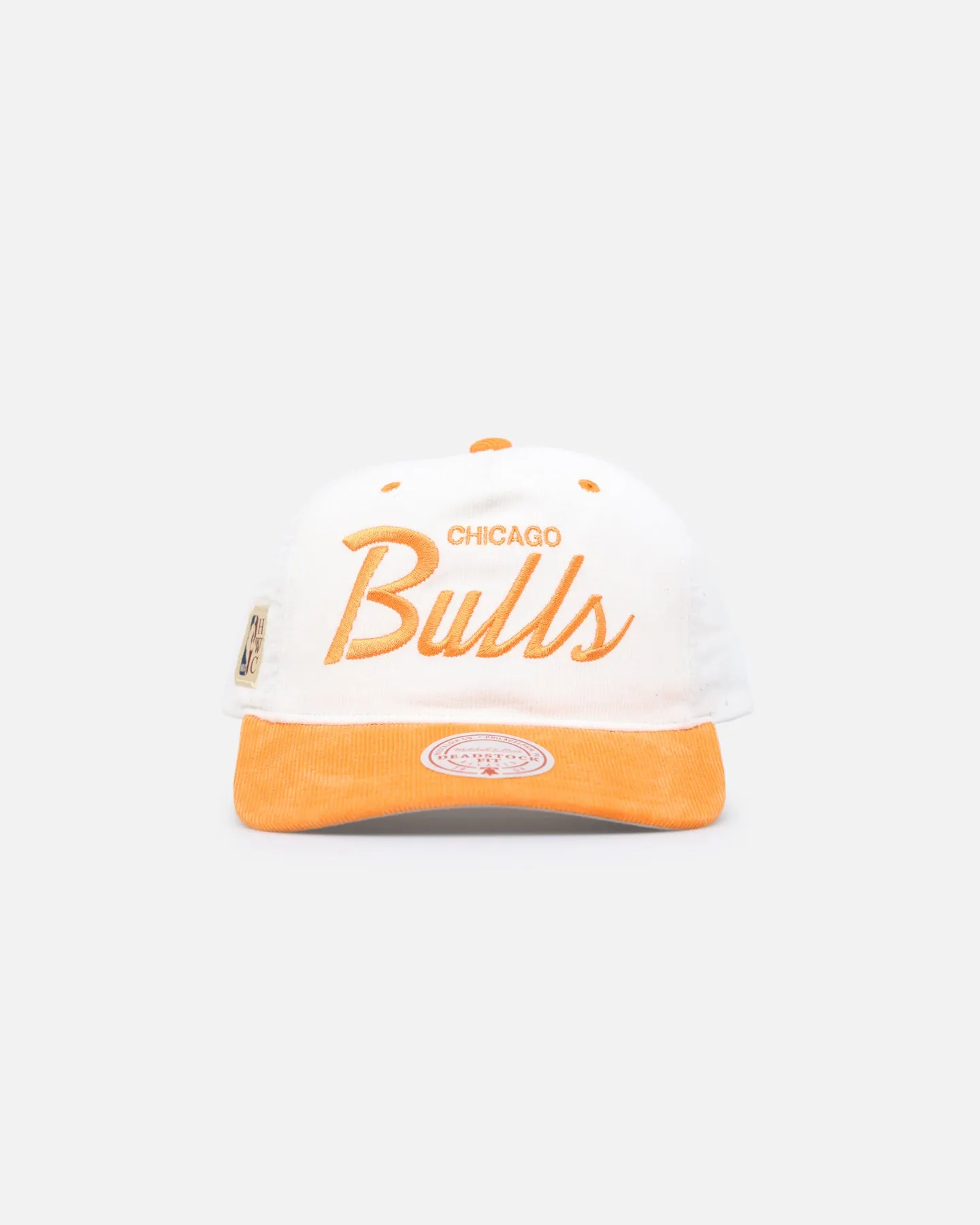 Mitchell & Ness Chicago Bulls Pastel Corduroy Snapback White Cream/Orange