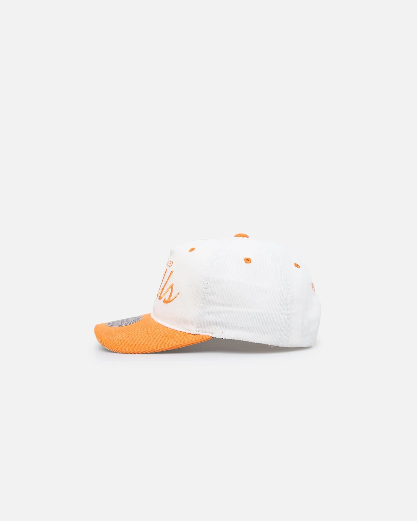 Mitchell & Ness Chicago Bulls Pastel Corduroy Snapback White Cream/Orange