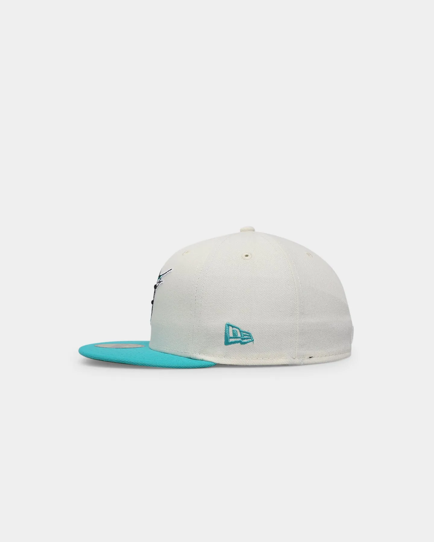 New Era Florida Marlins 1997 'Off White 2-Tone World Series Patch' 59FIFTY Fitted Chrome White/OTC